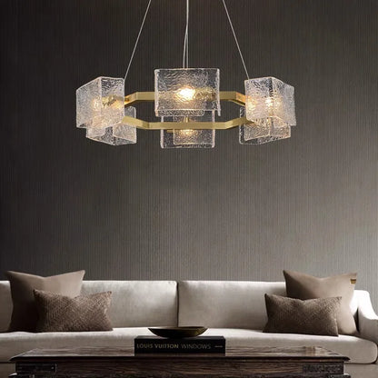 DecorBites™ Crystal Chandelier: Modern Luxury Pendant Light for Living Room, Restaurant, and Bar