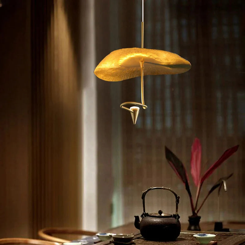 Copper LED Dining Chandelier 35cm Diameter