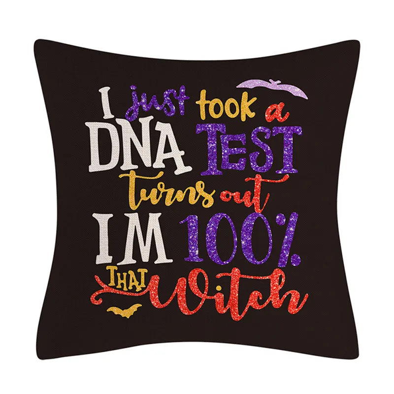 Linen Trick Treat Cushion Cover