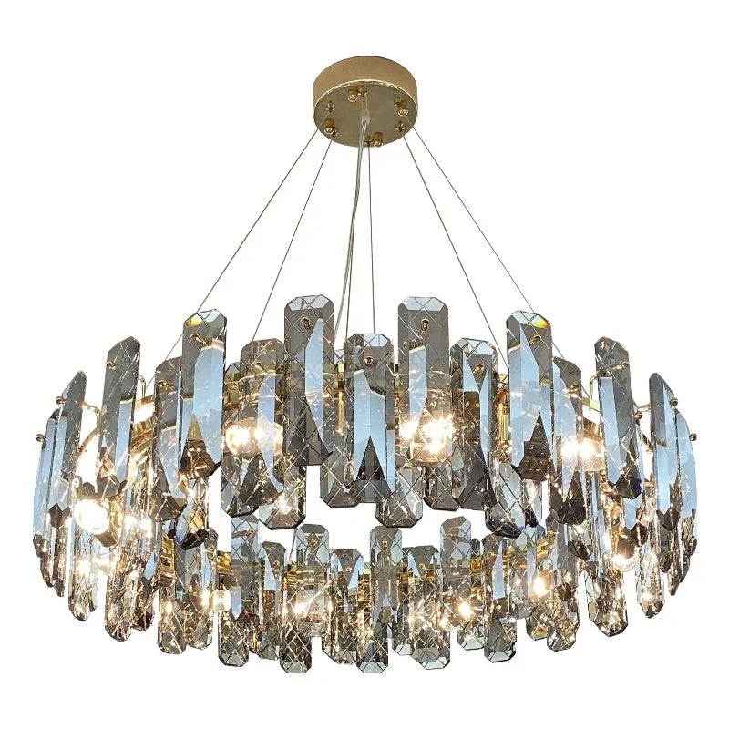 DecorBites™ Crystal LED Chandelier for High-end Living Spaces