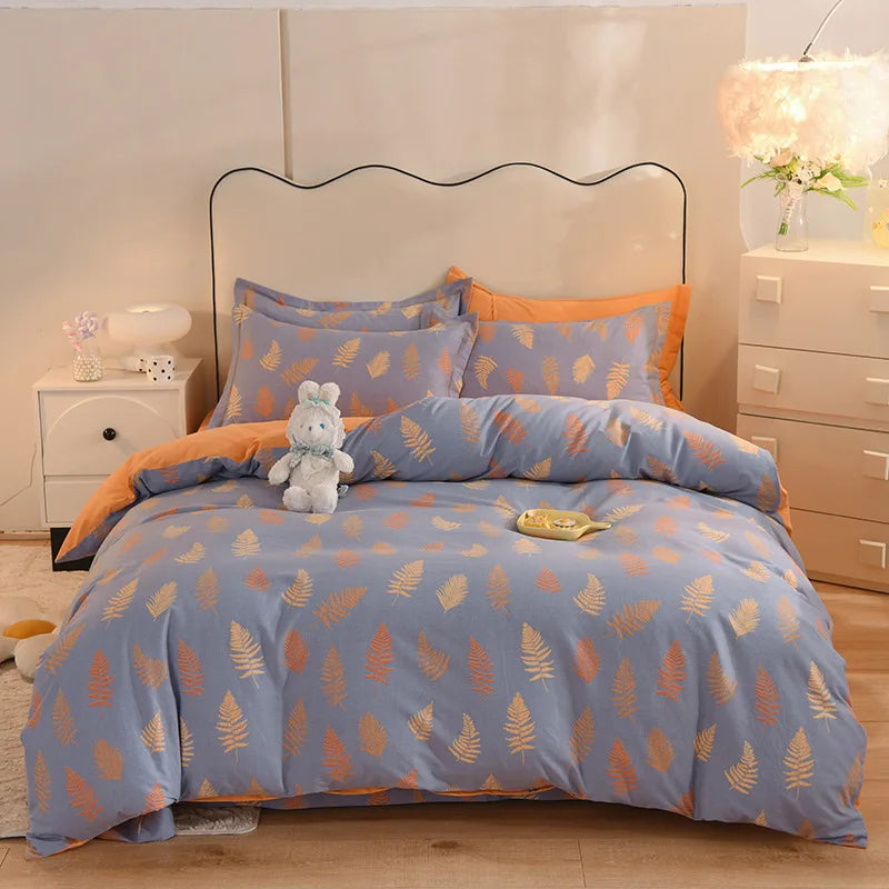 DecorBites™ Cotton Thickened Bedding Set - Single/Double Size, High Quality, Warm & Soft.