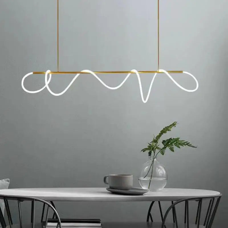 Chrome Hose Pendant Chandelier