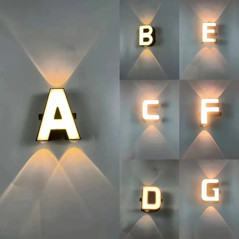 DecorBites™ LED Up Down Digital Wall Light for Shop Store Porch Advertising