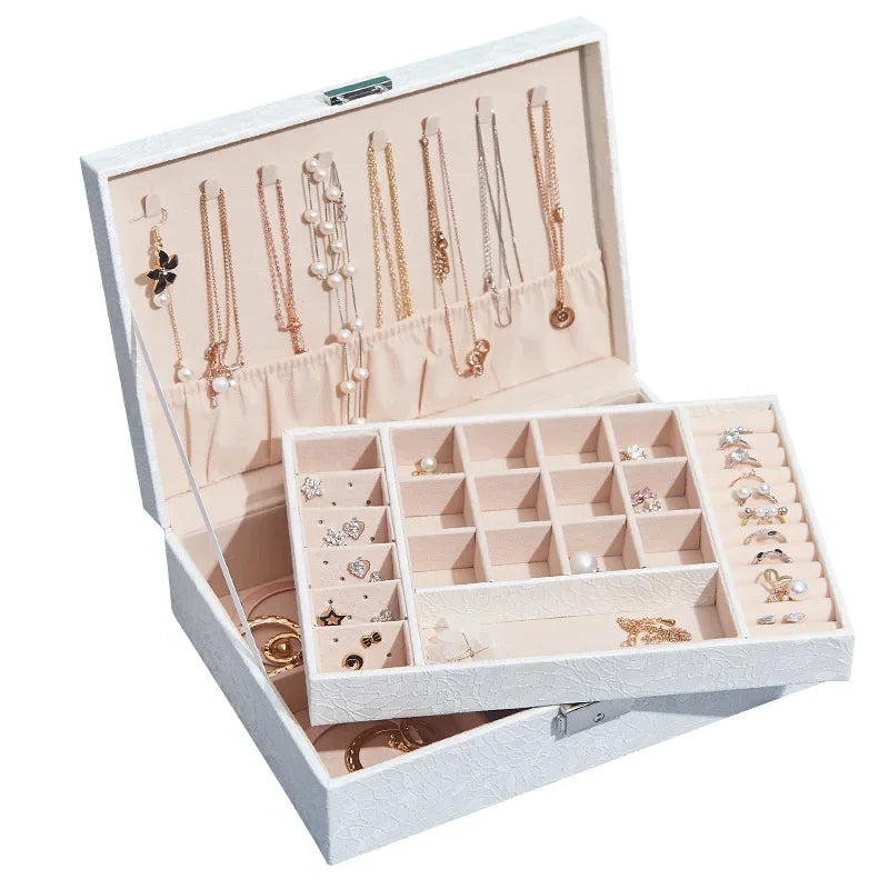 Leather Necklace Organizer Box