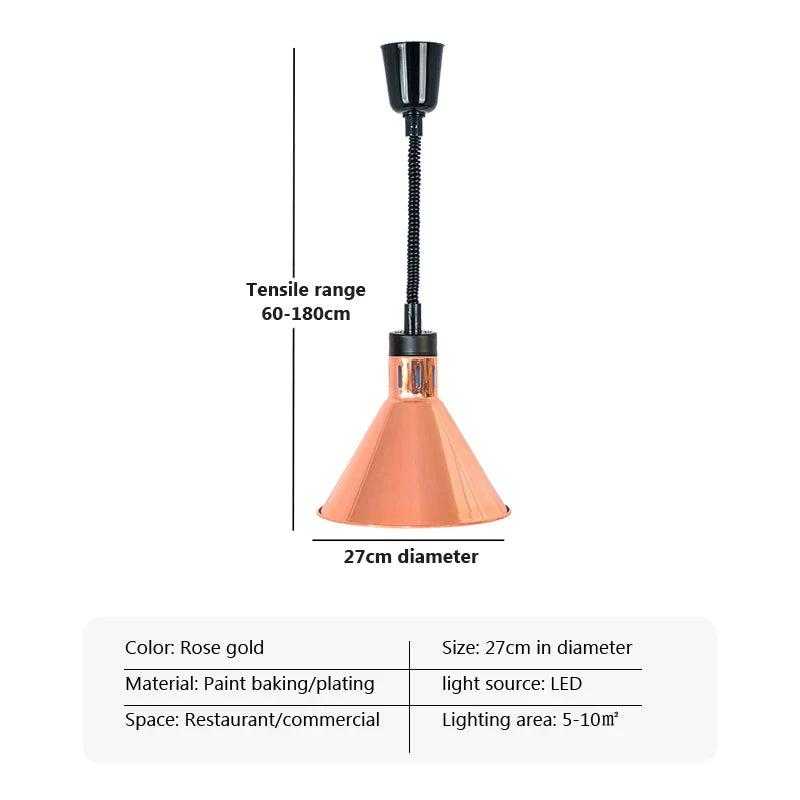 DecorBites™ Electric Heat Lamp Telescopic Food Preservation Pendant Light for Restaurants