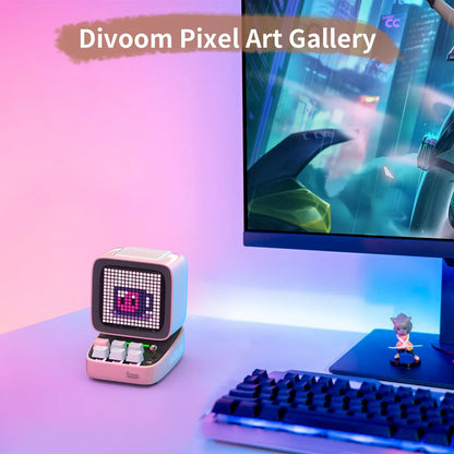 DecorBites™ Ditoo-Pro Bluetooth Speaker Retro Pixel Art Alarm Clock LED Display Board