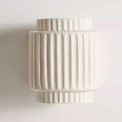 DecorBites™ Cream White Resin Wall Lamp - LED Light for Bedroom Study and Living Room