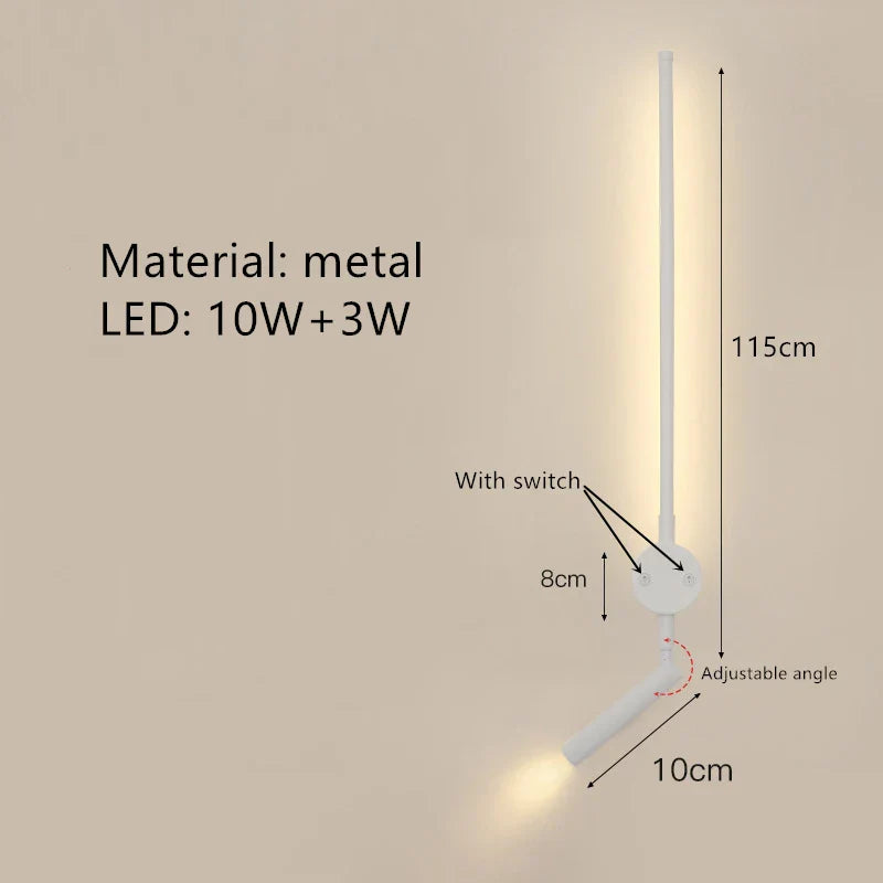 DecorBites™ Adjustable Angle LED Wall Lamp 3000K Sconces for Bedside Reading