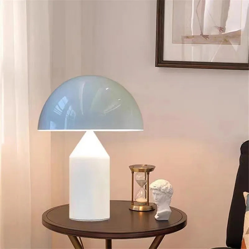 DecorBites™ Atollo Black White Gold Mushroom Lamp for Bedroom Study Living Room Decor