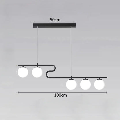 DecorBites™ Glass Ball LED Chandeliers for Home Dining Kitchen Office Decor Lighting