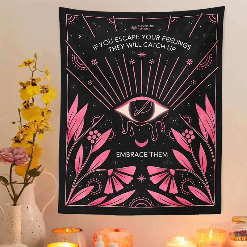 DecorBites™ Botanical Eye Tapestry Wall Hanging Psychedelic Bohemia Home Decor