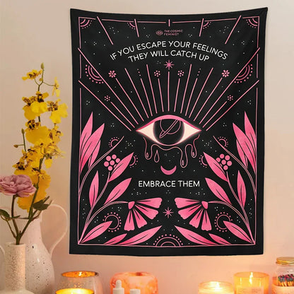 DecorBites™ Botanical Eye Tapestry Wall Hanging Psychedelic Bohemia Home Decor
