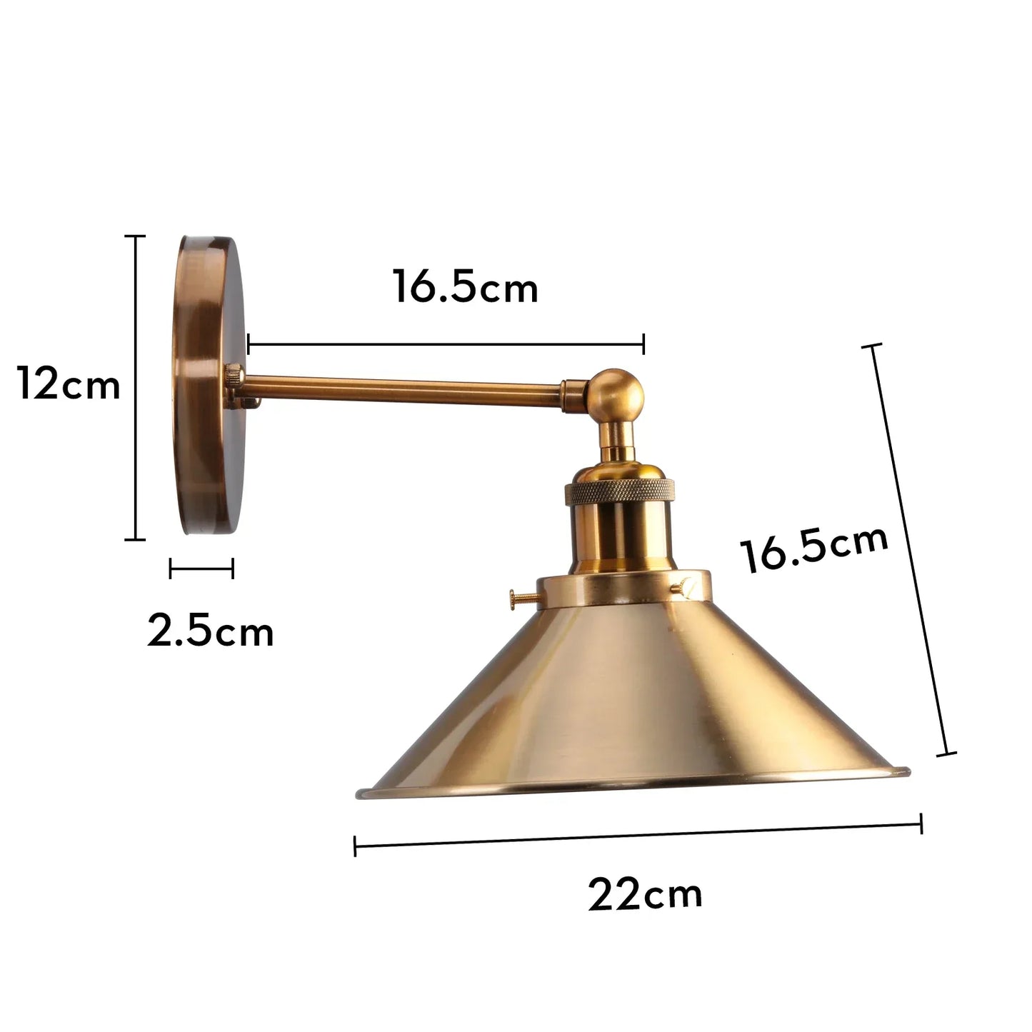 DecorBites™ Industrial Retro Loft Wall Sconce E27 Bedside Lights Fixtures for Living Room