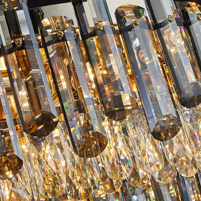 DecorBites™ Gold Crystal Chandelier for Living Room Luxury Lighting Fixture
