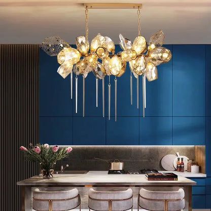 DecorBites™ Crystal Duplex Chandelier - Modern Designer Lighting for Living Room