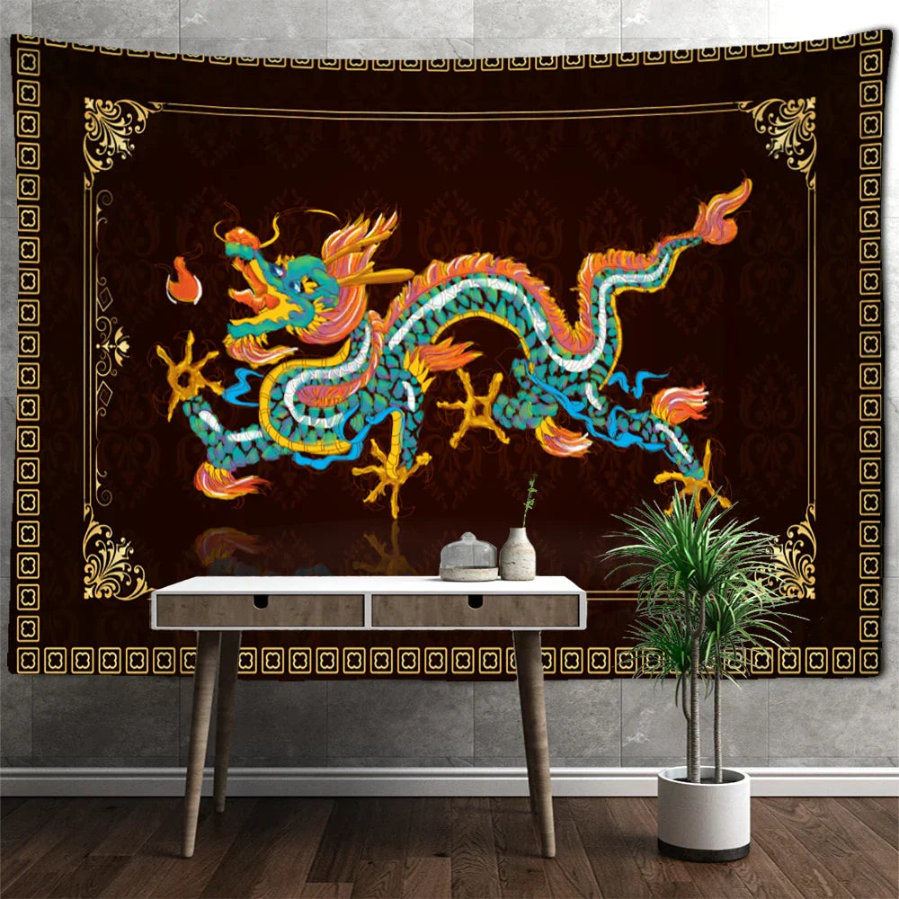 Dragon Totem Polyester Wall Tapestry 200x150cm