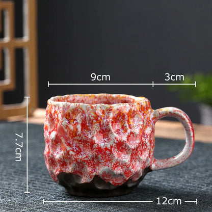 DecorBites™ Hammer Pattern Porcelain Mugs, Set of 2