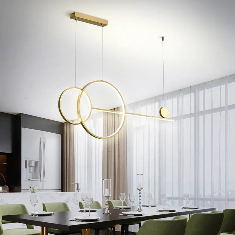 Brass Ring Chandelier