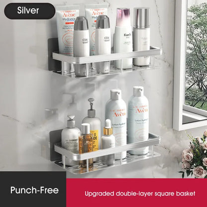DecorBites™ Corner Shower Shelf Bathroom Storage Holder Shampoo Organizer & Accessories