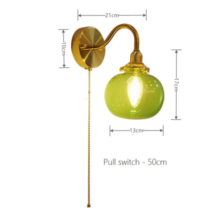 DecorBites™ Glass Decor Wall Sconce Lamp Lighting for Bedroom Living Room