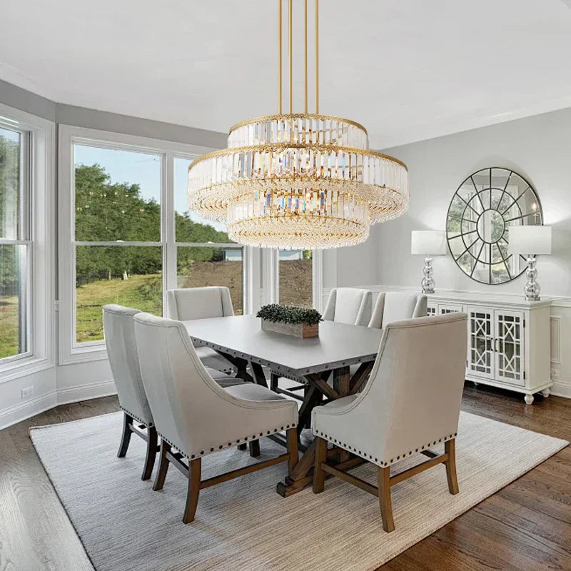 Gold Crystal Multi-layer Lights