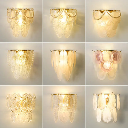 DecorBites™ Luxe Crystal Glass Wall Lamp for Aisle, Living Room, Bedroom & Corridor Lighting