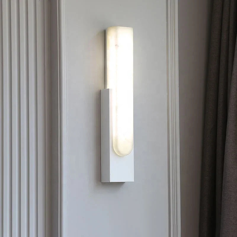 DecorBites™ Grey Metal LED Marble Wall Sconce Lamp for Nordic Modern Bedroom