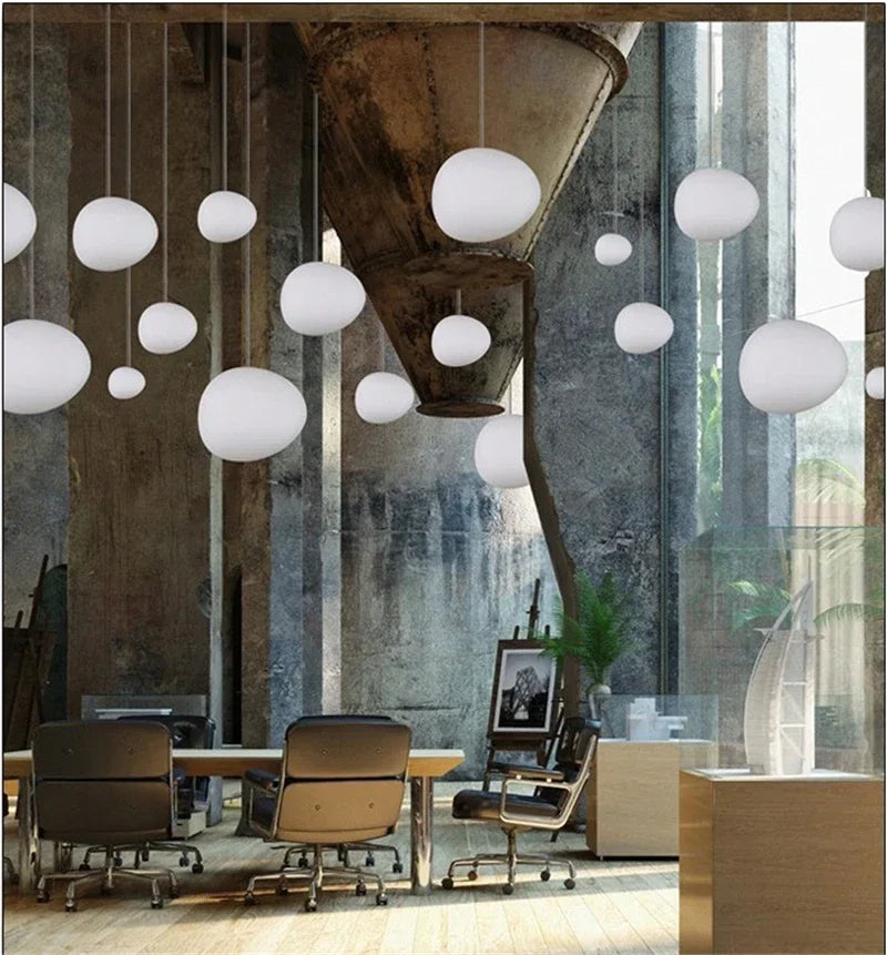 DecorBites™ Gregg Glass Pendant Light, Modern LED Hanging Lamp for Dining Kitchen Loft