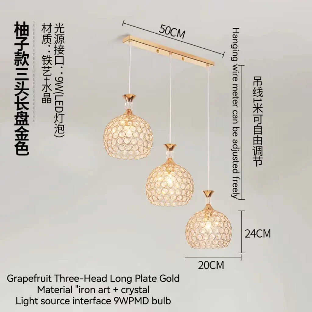 DecorBites™ Crystal Gold Ceiling Chandelier | Modern LED Luxury Lighting for Hall