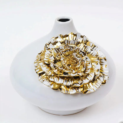 DecorBites™ Fringe Geometry Ceramic Vase Wedding Home Decor Bouquet Flower Pot