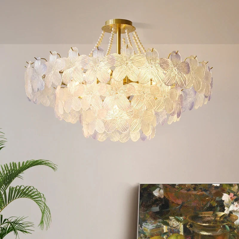 Crystal Leafless Chandelier