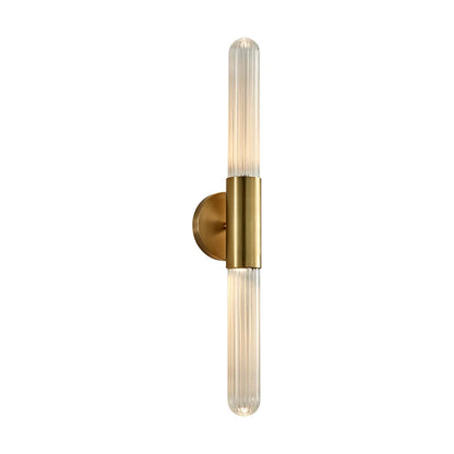 DecorBites™ Gold Metal LED Sconce with Clear White Glass, E27, Minimalist Design