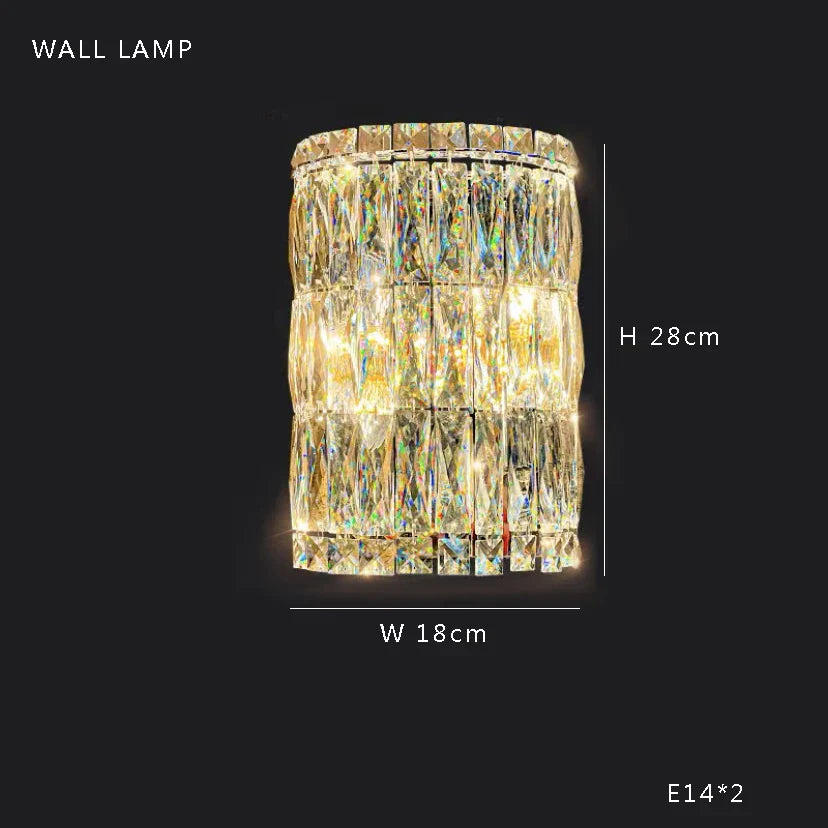 Chrome Crystal Chandelier Gold Frame Dia120cm