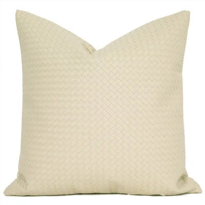 DecorBites™ Geometric Faux Leather Throw Pillow Cover - Modern Luxury Pillowcase