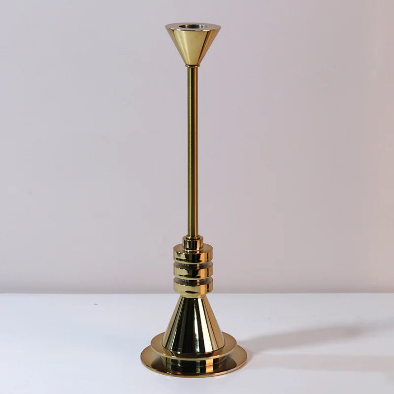 Gold Geometric Candle Holder