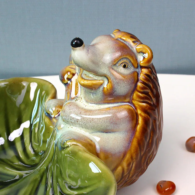 Ceramic Hedgehog Fruit Plate