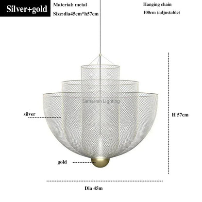 DecorBites™ Geometric Iron Chandelier | Nordic Loft Pendant Light Fixture
