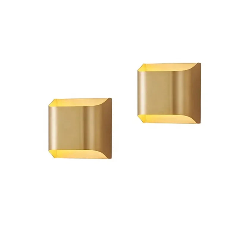 DecorBites™ Contemporary Copper Brass Wall Sconce Minimalist Design for Study Living Room Bedside
