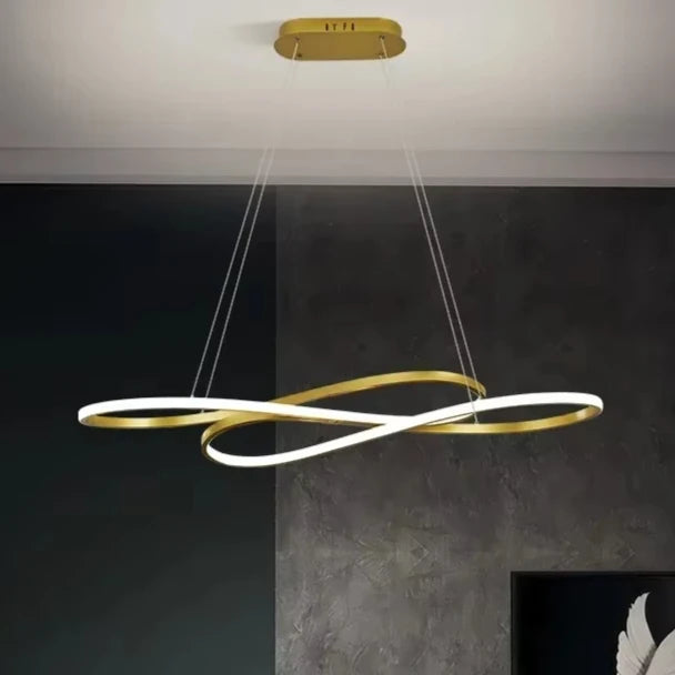 LED Chandelier Remote Dimming Gold