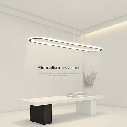 DecorBites™ Gold Oval LED Chandelier Dimmable Dining Room Pendant Light Fixture