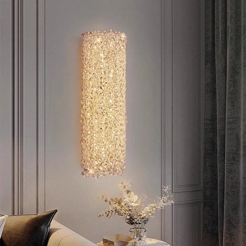 DecorBites™ Crystal Beads Wall Lamp LED Light Fixture for Home Decor & Living Room