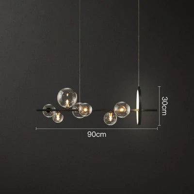 DecorBites™ Glass Ball Pendant Lamps for Dining Room Kitchen Chandelier Lighting