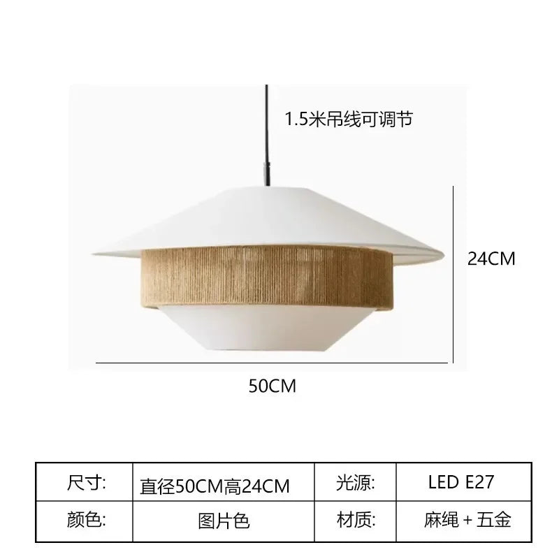 Hemp Rope Chandelier 60cm Japanese Hemp Design