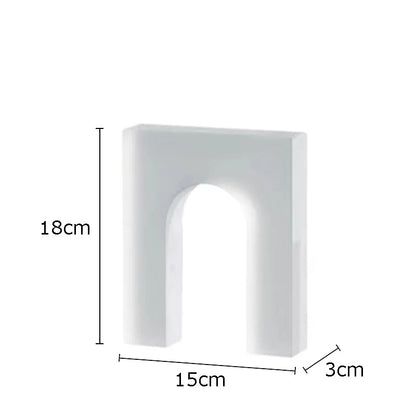 DecorBites™ Geometric Crystal Arch Glass Sculpture Desk Decoration Ornament