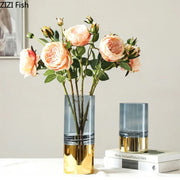 Clear Gold Glass Vase