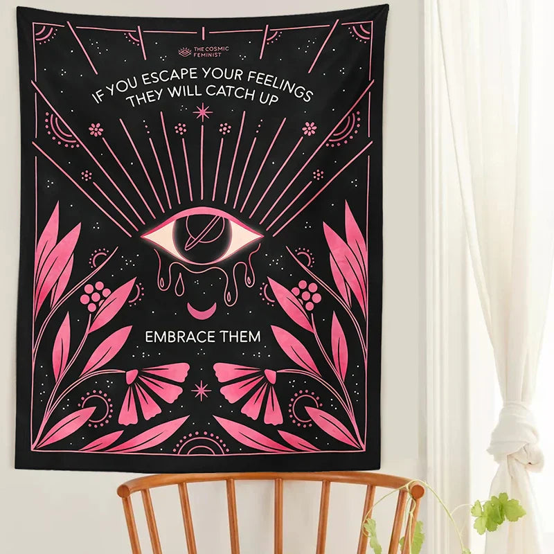 DecorBites™ Botanical Eye Tapestry Wall Hanging Psychedelic Bohemia Home Decor