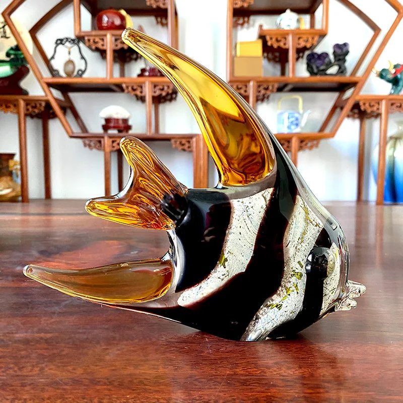 DecorBites™ Hand Blown Tropical Fish Glass Figurines Home Decor & Gift
