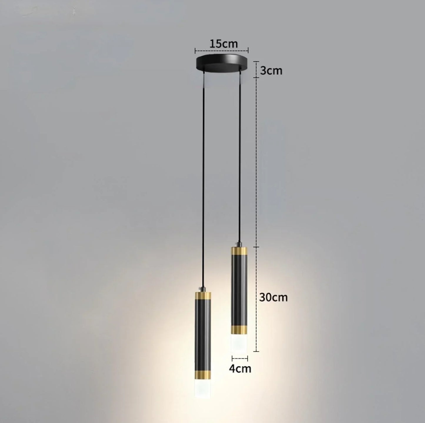 DecorBites™ Double Head LED Pendant Lights for Modern Indoor Bedroom, Bedside, Entrance, Bathroom