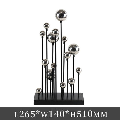 DecorBites™ Geometric Golden Ball Ornaments - Abstract Metal Decorations