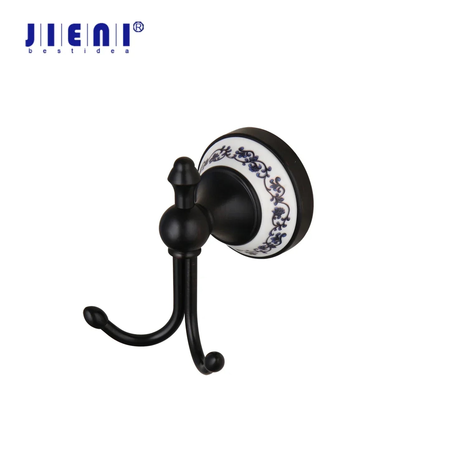 DecorBites™ Black Stainless Steel Wall Mounted Bathroom Towel Hook Robe Coat Hanger